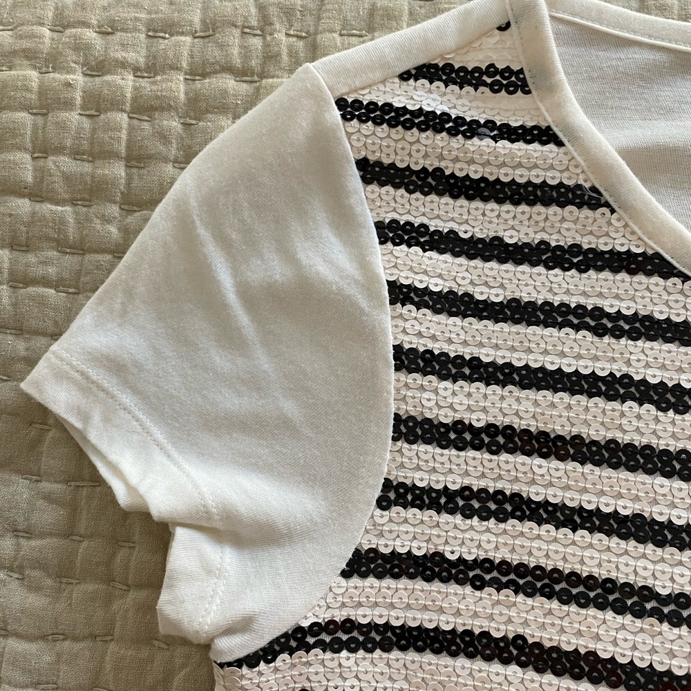 Striped sequin tee - Picture 3 of 4